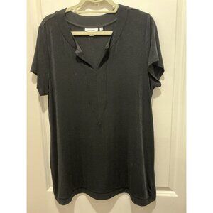 Chicos Blouse XL VNeck Side Slit